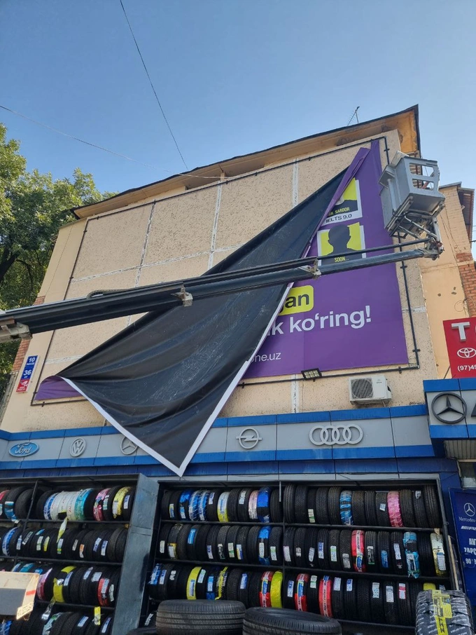 вывески, незаконная реклама, хокимият ташкента