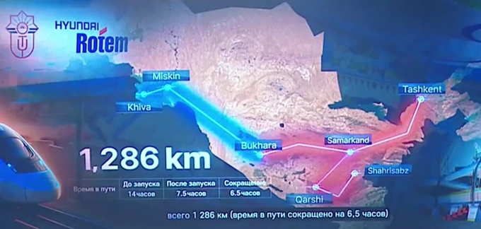 hyundai rotem, поезда, узбекистон темир йуллари