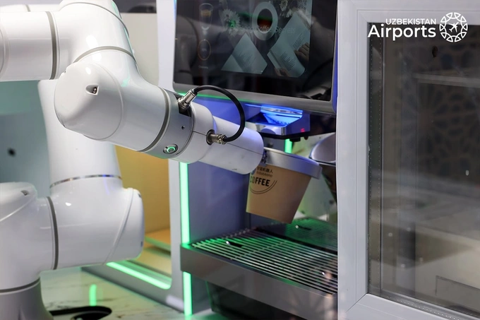 robo-coffee, аэропорт, кофейня