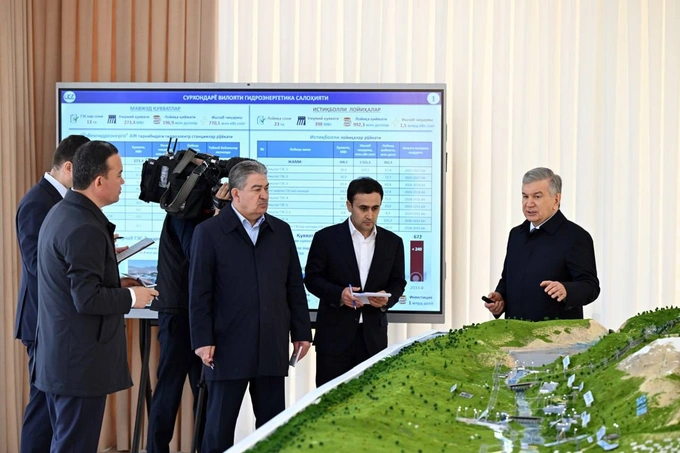 prezident, shavkat mirziyoyev, surxondaryo, suv ombori, suv ta'minoti, to'palang