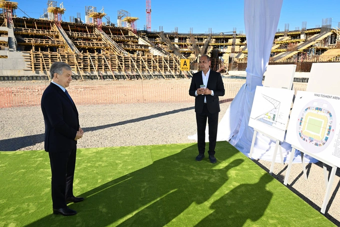 новый ташкент, стадион, футбол, шавкат мирзиеев