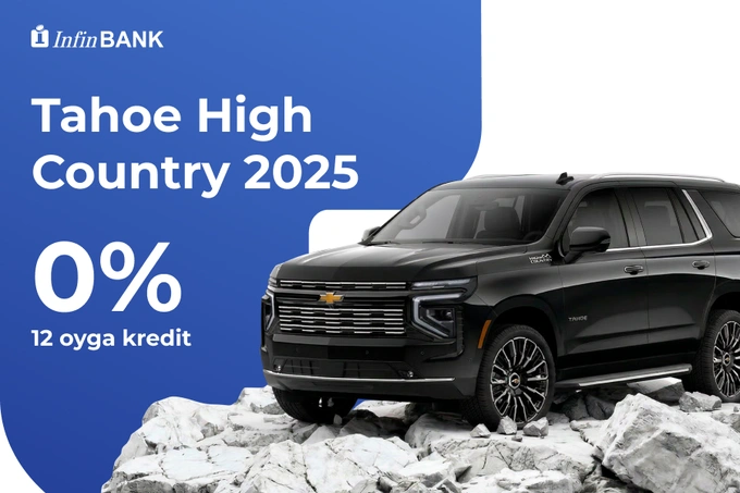 InfinBANK Tahoe High Country 2025 uchun qulay kredit taklif qilmoqda