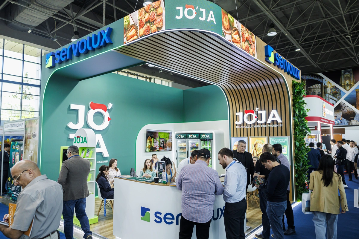Стенд компаний «Серволюкс» и бренда JO‘JA был признан одним из лучших на UzFood 2026