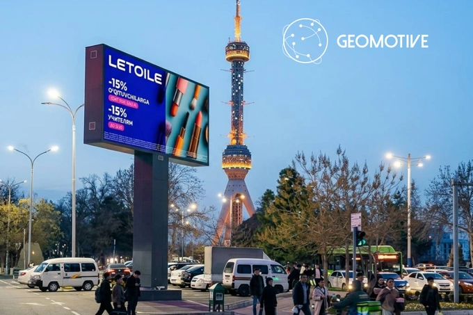 Digital formatidagi tashqi reklama: LETOILE va GEOMOTIVE’dan tezkor start keysi