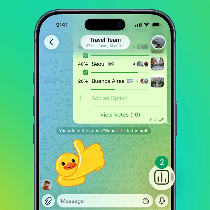 telegram, обновление