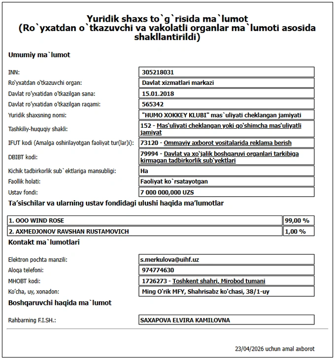 baxtiyor fozilov, enter engineering, eriel, humo, xokkey
