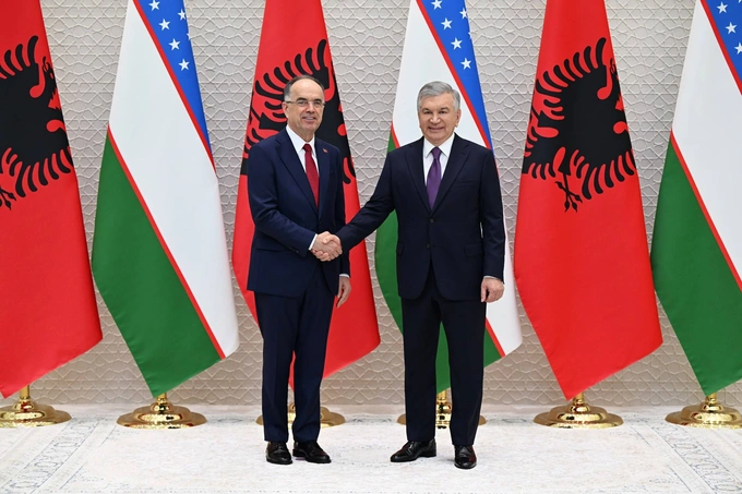 albaniya, port, prezident, shavkat mirziyoyev