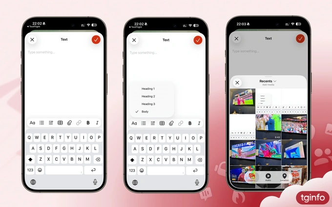 beta-versiya, ios, matn muharriri, telegram