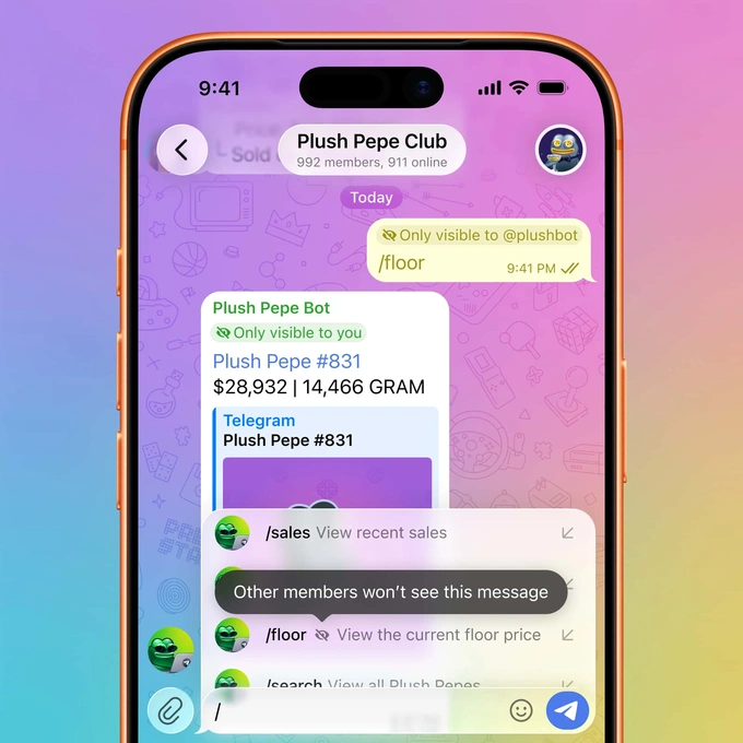 telegram, yangilanish