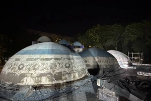 Moviy gumbaz kafesidagi noqonuniy ta‘mirlash ishlari to‘xtatildi