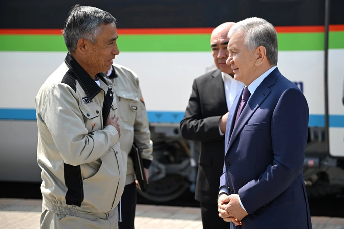 bekobod, elektropoyezd, prezident, shavkat mirziyoyev, temir yo‘l