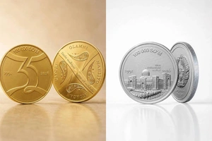 Markaziy bank Mustaqillikning 35 yilligiga oltin va kumush tangalarni chiqardi