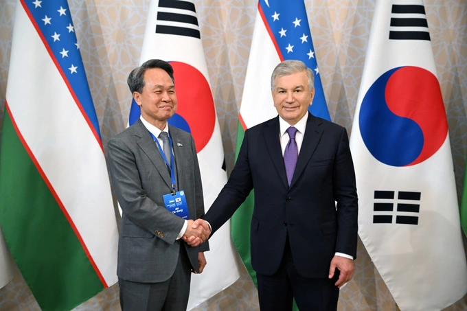 shavkat mirziyoyev, shinhan bank, south korea
