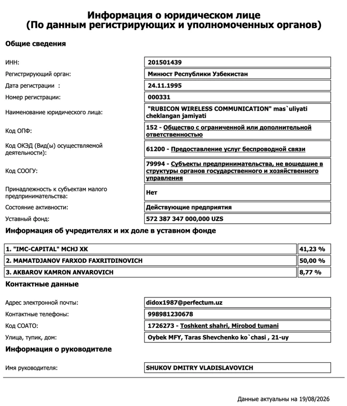perfectum, veon, мобильная связь