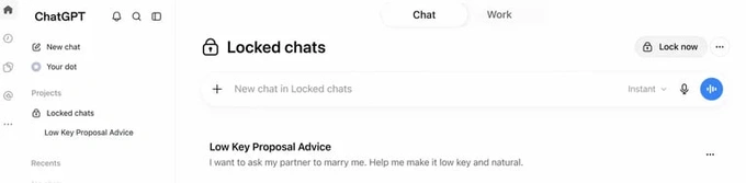 chatgpt, face id, openai, pin-kod, shaxsiy yozishma