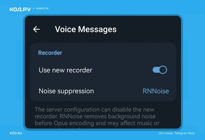 ovozli xabar, telegram